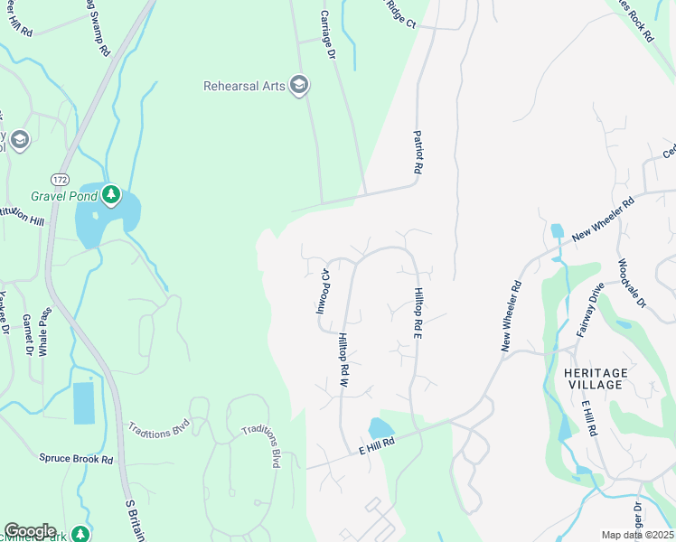map of restaurants, bars, coffee shops, grocery stores, and more near 747 Heritage Village in Southbury