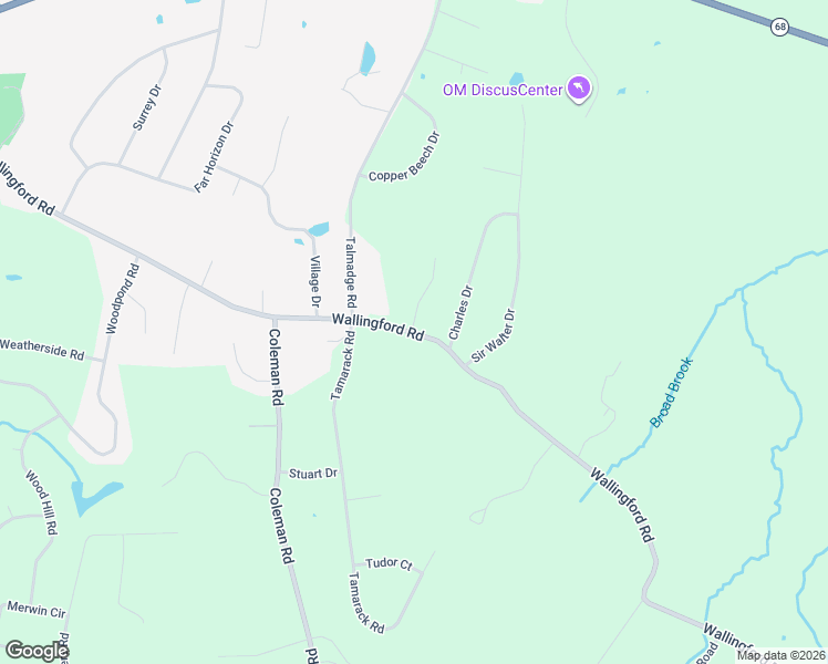 map of restaurants, bars, coffee shops, grocery stores, and more near 668 Wallingford Road in Cheshire