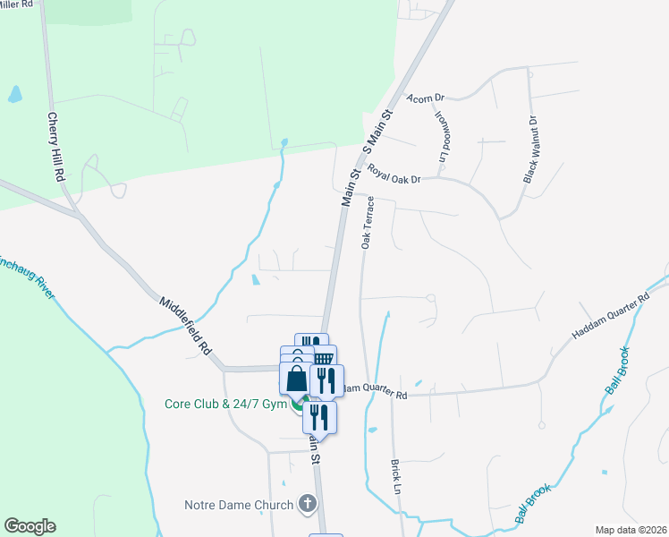 map of restaurants, bars, coffee shops, grocery stores, and more near 442 Main Street in Durham