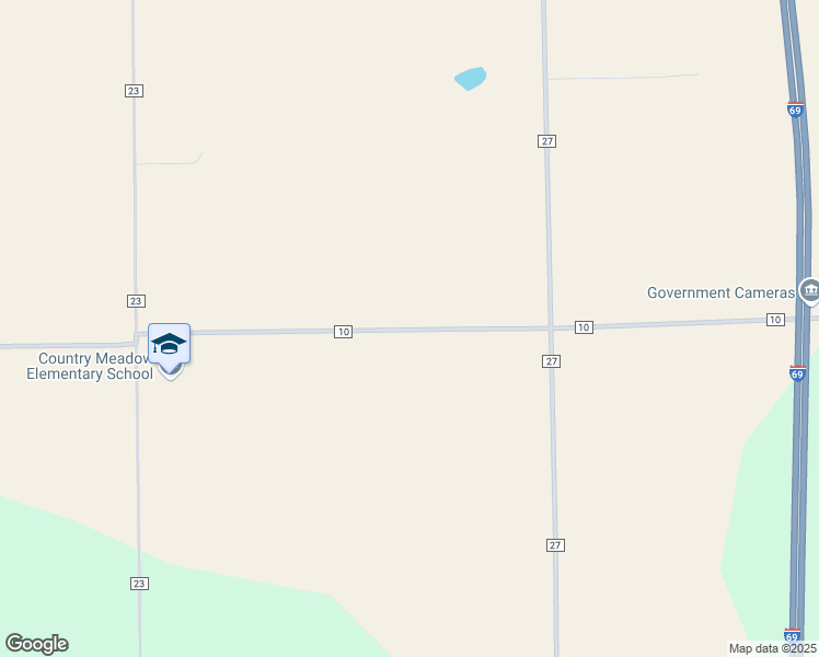 map of restaurants, bars, coffee shops, grocery stores, and more near 2410 County Road 10 in Ashley