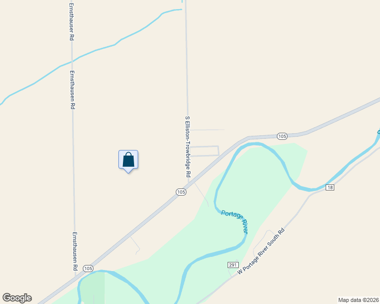 map of restaurants, bars, coffee shops, grocery stores, and more near 1853 South Elliston-Trowbridge Road in Elmore