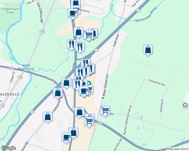 map of restaurants, bars, coffee shops, grocery stores, and more near 950 Yale Avenue in Wallingford