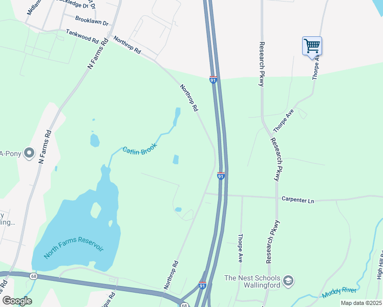 map of restaurants, bars, coffee shops, grocery stores, and more near 1017 Northrup Road in Wallingford
