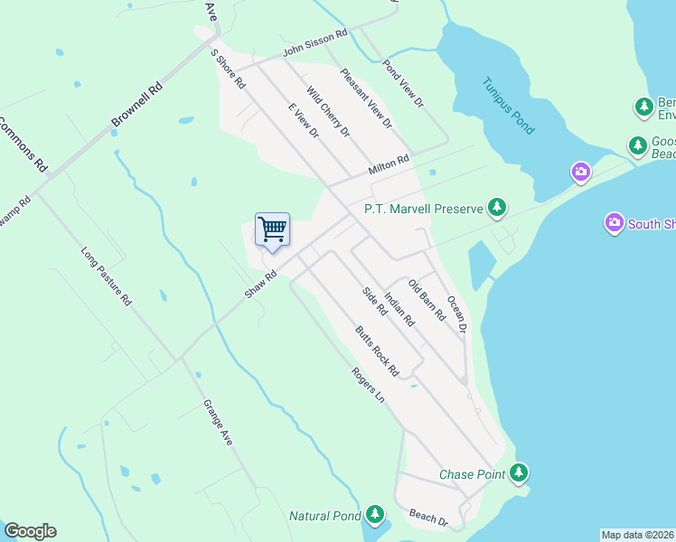 map of restaurants, bars, coffee shops, grocery stores, and more near 11 Side Rd in Little Compton