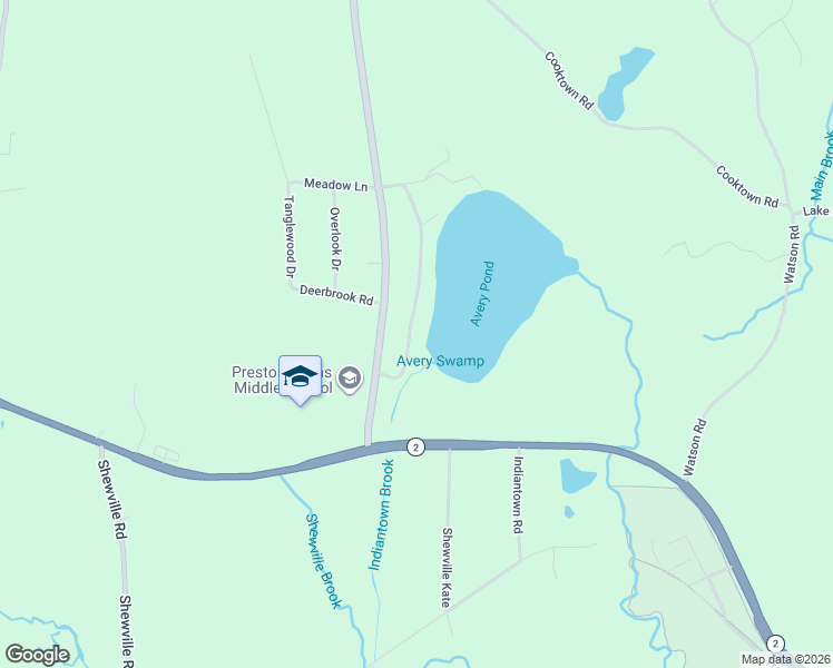 map of restaurants, bars, coffee shops, grocery stores, and more near 16 Lynn Drive in Preston