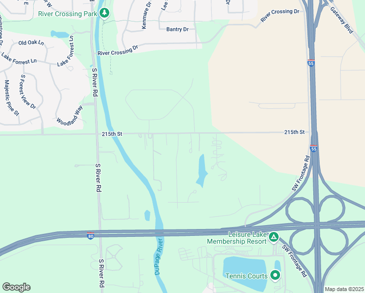 map of restaurants, bars, coffee shops, grocery stores, and more near 21529 South Nadia Drive in Joliet