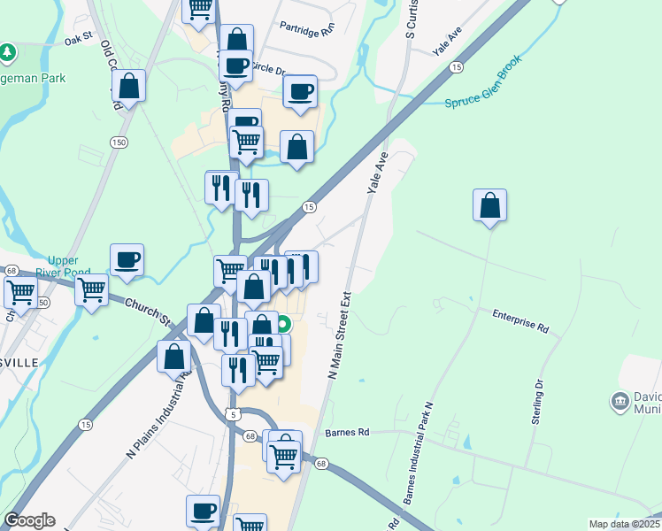 map of restaurants, bars, coffee shops, grocery stores, and more near 1000 Yale Ave in Wallingford