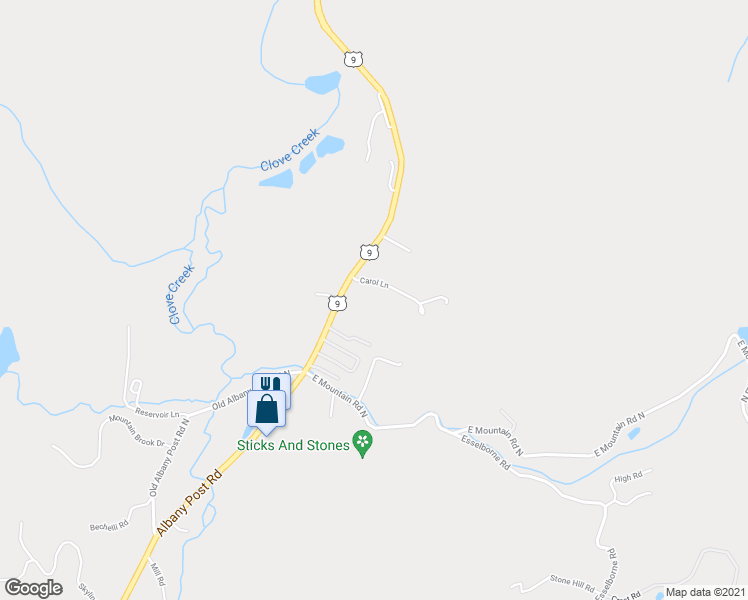 map of restaurants, bars, coffee shops, grocery stores, and more near 3682 U.S. 9 in Cold Spring