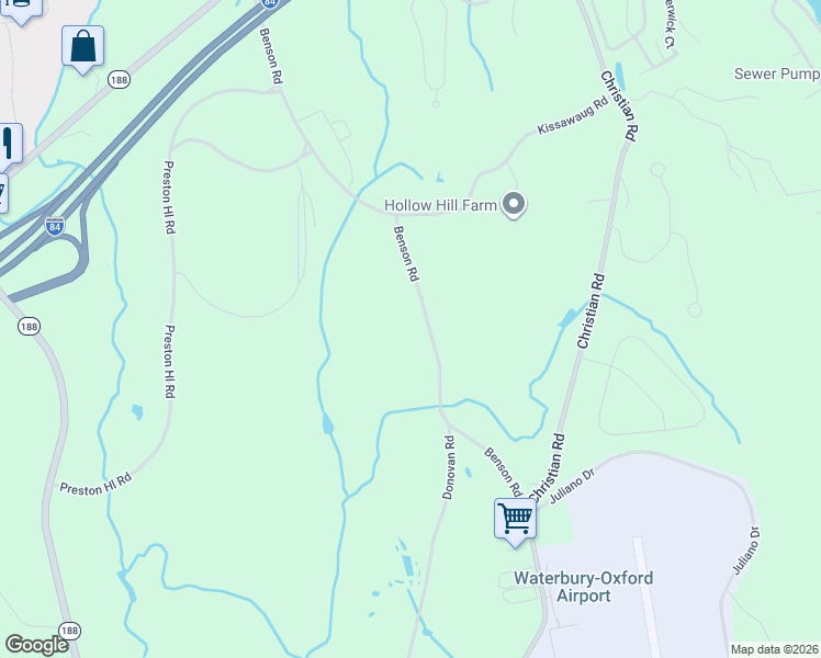 map of restaurants, bars, coffee shops, grocery stores, and more near 443 Benson Road in Middlebury
