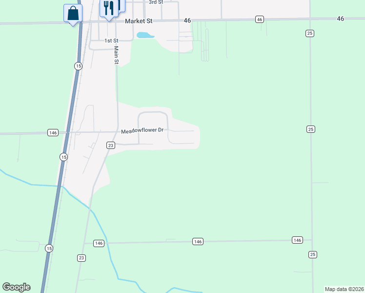map of restaurants, bars, coffee shops, grocery stores, and more near 18774 Meadowflower Drive in New Paris