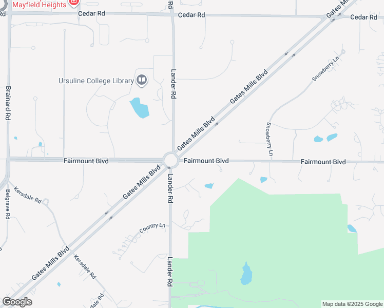 map of restaurants, bars, coffee shops, grocery stores, and more near 30699 Fairmount Boulevard in Pepper Pike