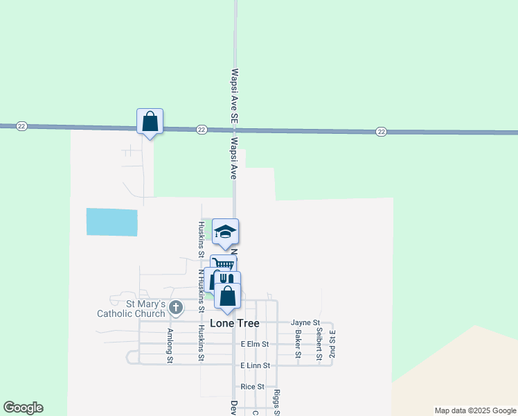 map of restaurants, bars, coffee shops, grocery stores, and more near in Lone Tree