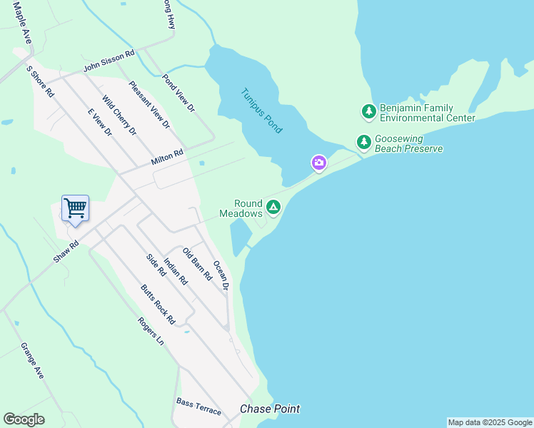 map of restaurants, bars, coffee shops, grocery stores, and more near 140 South Shore Road in Little Compton