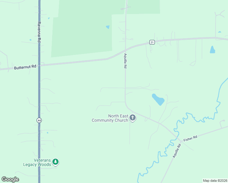 map of restaurants, bars, coffee shops, grocery stores, and more near 13790 Aquilla Road in Burton