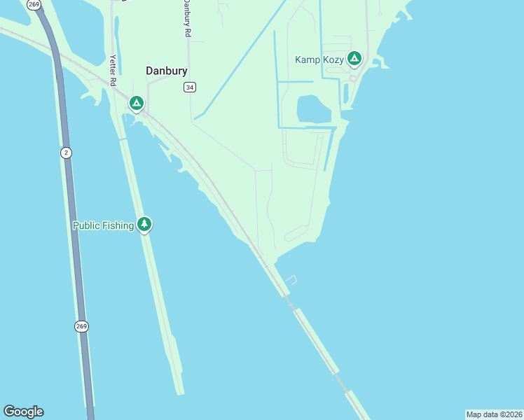 map of restaurants, bars, coffee shops, grocery stores, and more near 2804 Amherst Avenue in Port Clinton