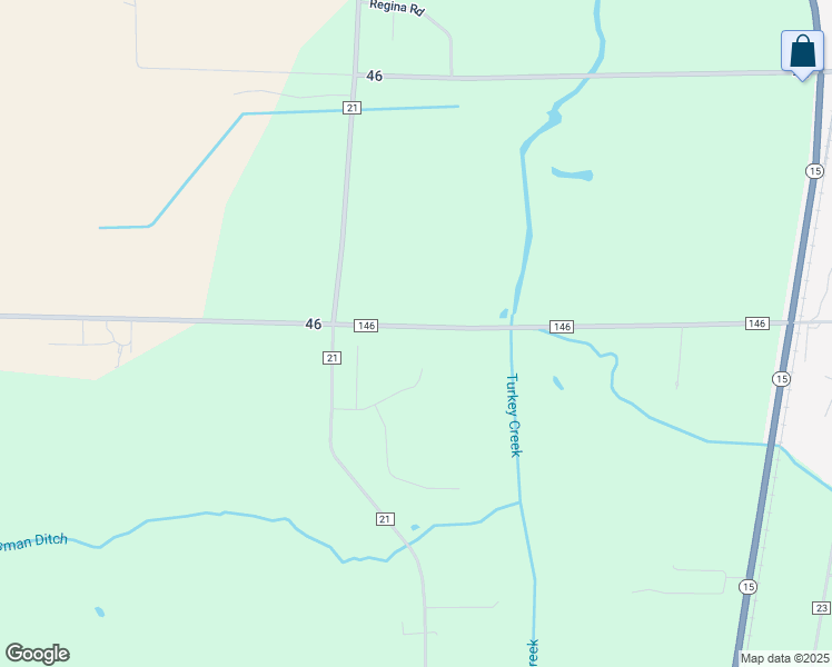 map of restaurants, bars, coffee shops, grocery stores, and more near 20022 County Road 146 in New Paris