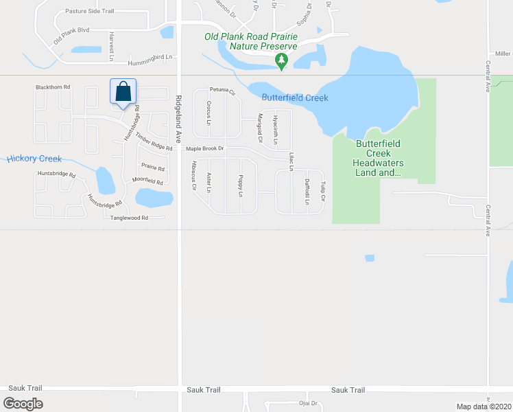 map of restaurants, bars, coffee shops, grocery stores, and more near 237 Hibiscus Circle in Matteson