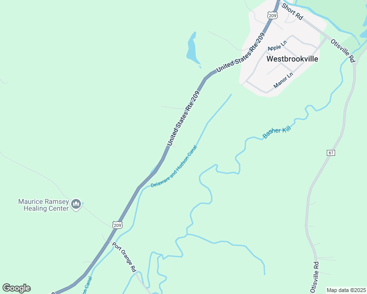 map of restaurants, bars, coffee shops, grocery stores, and more near 1586 U.S. 209 in Westbrookville