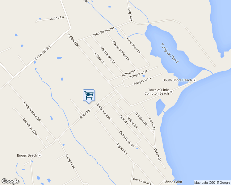 map of restaurants, bars, coffee shops, grocery stores, and more near 1 Clover Meadows Road in Little Compton