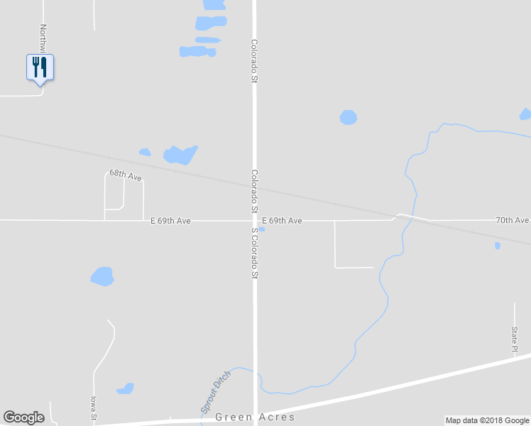 map of restaurants, bars, coffee shops, grocery stores, and more near 3270 East 69th Avenue in Merrillville