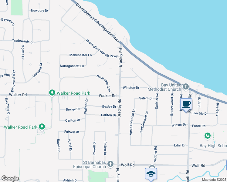 map of restaurants, bars, coffee shops, grocery stores, and more near 30892 Nantucket Row in Bay Village