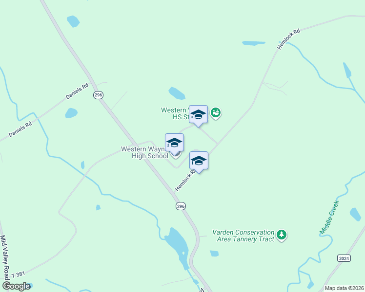 map of restaurants, bars, coffee shops, grocery stores, and more near 1970 Easton Turnpike in Wayne County