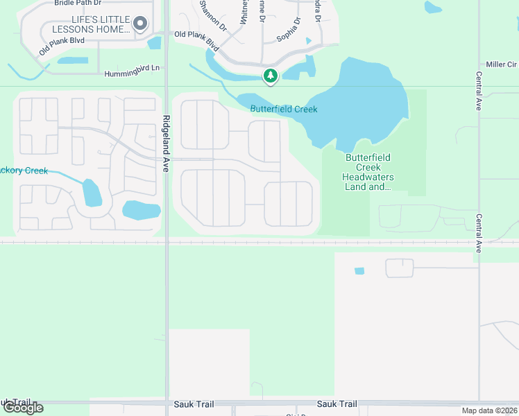 map of restaurants, bars, coffee shops, grocery stores, and more near 264 Tulip Circle in Matteson