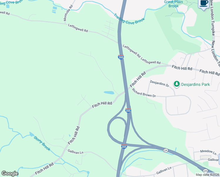 map of restaurants, bars, coffee shops, grocery stores, and more near 12 Chris Drive in Montville