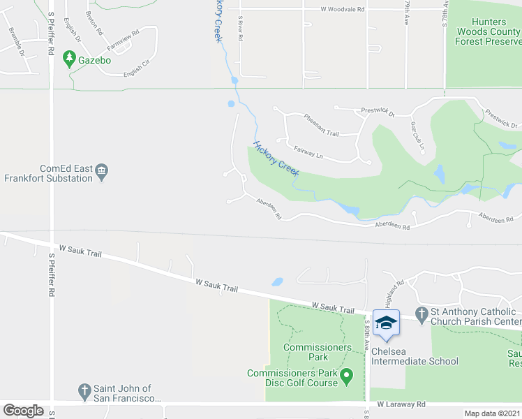 map of restaurants, bars, coffee shops, grocery stores, and more near 584 Aberdeen Road in Frankfort