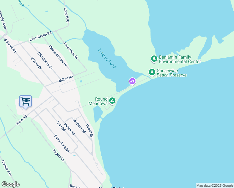 map of restaurants, bars, coffee shops, grocery stores, and more near 140 South Shore Road in Little Compton