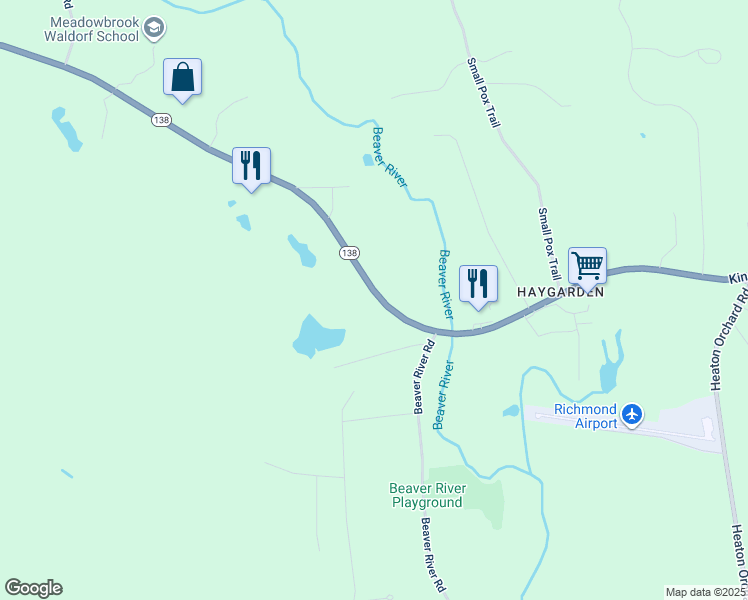 map of restaurants, bars, coffee shops, grocery stores, and more near 385B Kingstown Road in Richmond