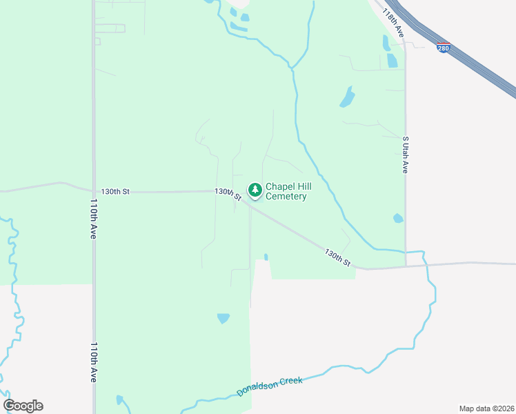 map of restaurants, bars, coffee shops, grocery stores, and more near 11565 130th Street in Davenport