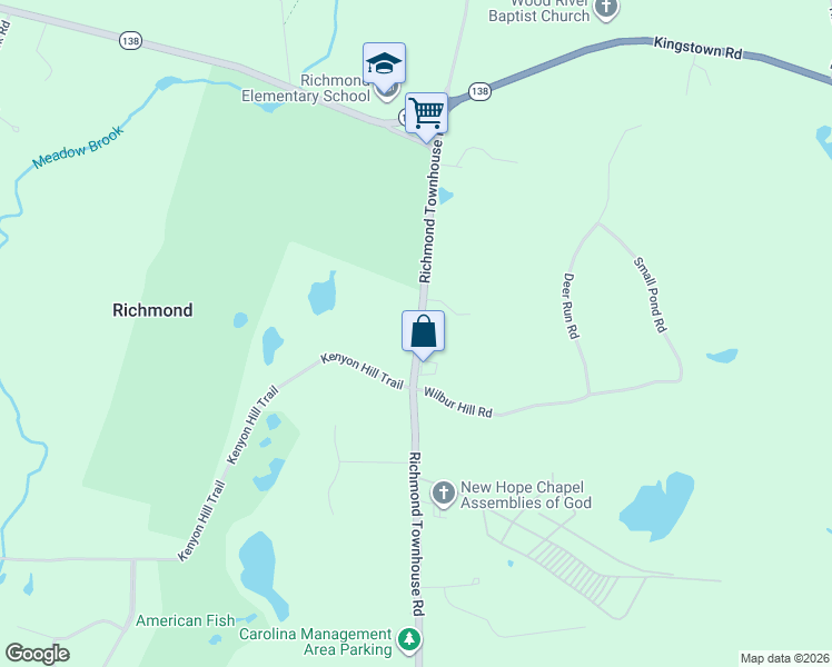 map of restaurants, bars, coffee shops, grocery stores, and more near 44 Richmond Townhouse Road in Richmond