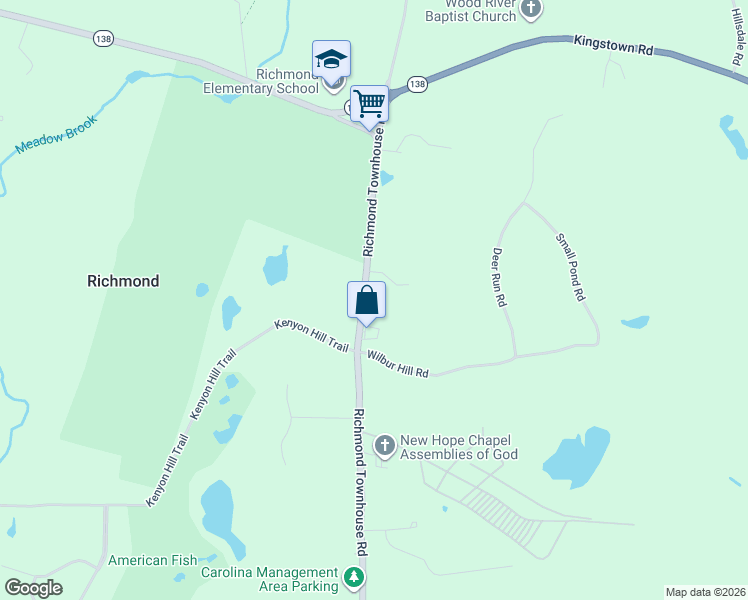 map of restaurants, bars, coffee shops, grocery stores, and more near 44 Richmond Townhouse Road in Richmond