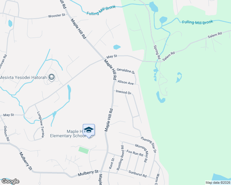 map of restaurants, bars, coffee shops, grocery stores, and more near 5 Inwood Drive in Naugatuck