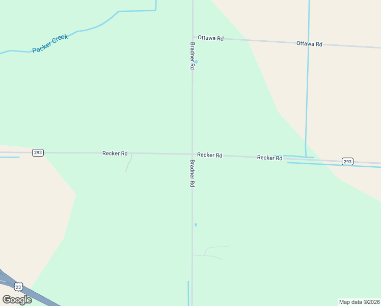 map of restaurants, bars, coffee shops, grocery stores, and more near 23530 Bradner Road in Genoa