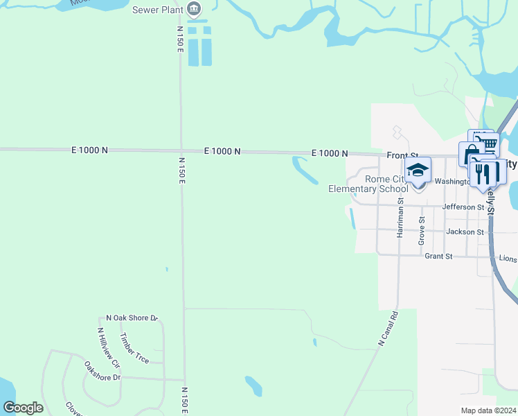 map of restaurants, bars, coffee shops, grocery stores, and more near in Rome City