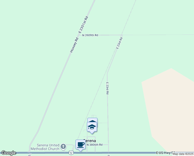 map of restaurants, bars, coffee shops, grocery stores, and more near in Serena