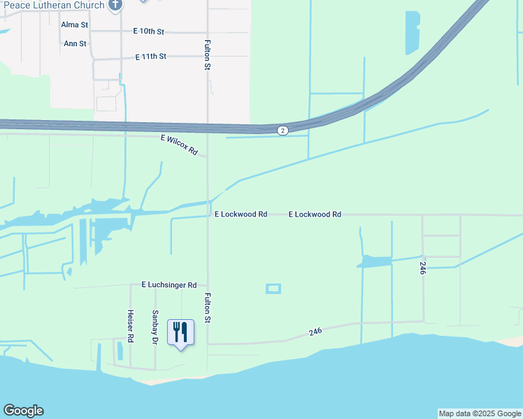 map of restaurants, bars, coffee shops, grocery stores, and more near 673 East Lockwood Road in Port Clinton