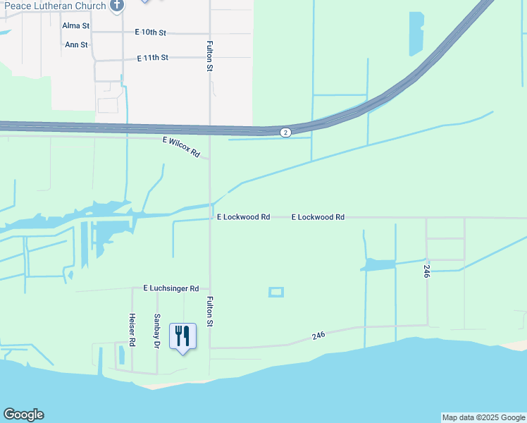 map of restaurants, bars, coffee shops, grocery stores, and more near 673 East Lockwood Road in Port Clinton