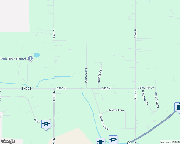 map of restaurants, bars, coffee shops, grocery stores, and more near 411 Eastwood Court in Valparaiso
