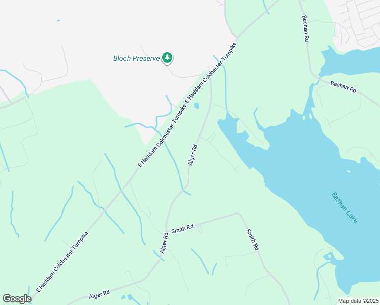 map of restaurants, bars, coffee shops, grocery stores, and more near 129 Alger Road in East Haddam