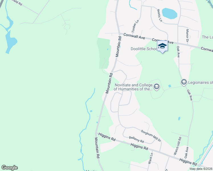 map of restaurants, bars, coffee shops, grocery stores, and more near 499 Mountain Road in Cheshire