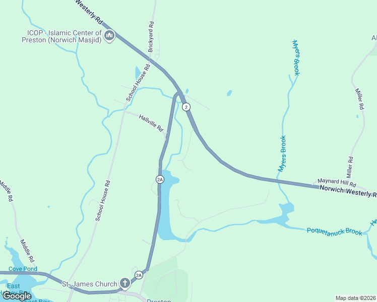 map of restaurants, bars, coffee shops, grocery stores, and more near 180 Connecticut 2 in Preston