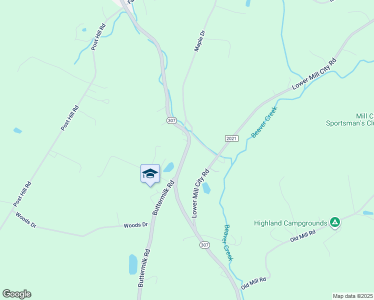 map of restaurants, bars, coffee shops, grocery stores, and more near State Route 2017 in Dalton