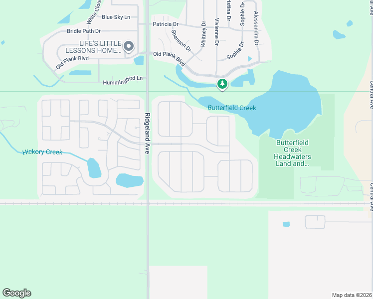 map of restaurants, bars, coffee shops, grocery stores, and more near 105 Petunia Circle in Matteson