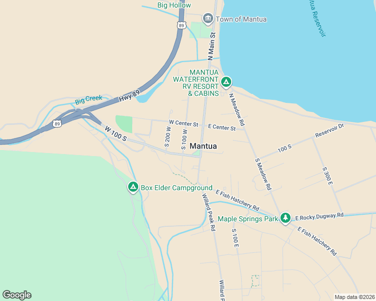 map of restaurants, bars, coffee shops, grocery stores, and more near 81 South 100 West in Mantua