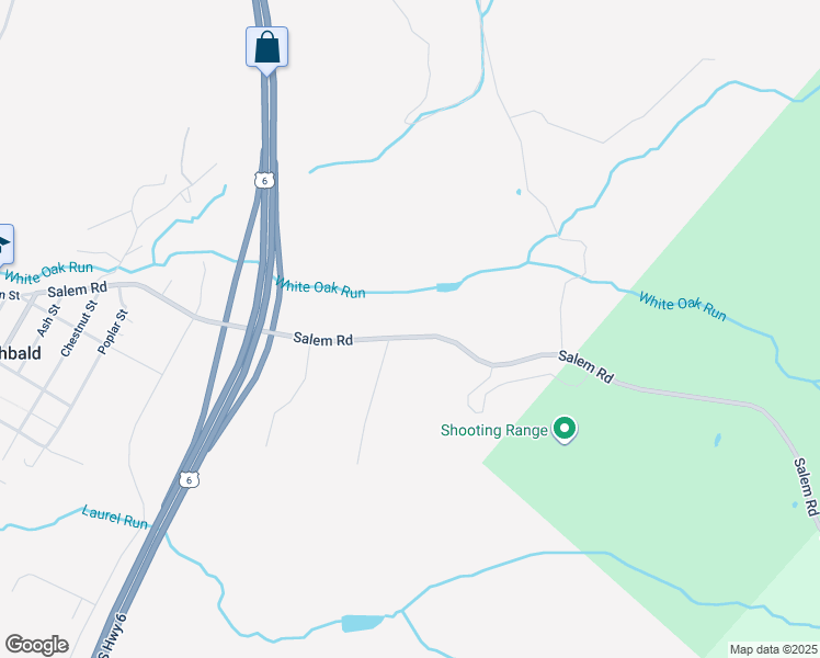 map of restaurants, bars, coffee shops, grocery stores, and more near 485-501 Salem Road in Archbald