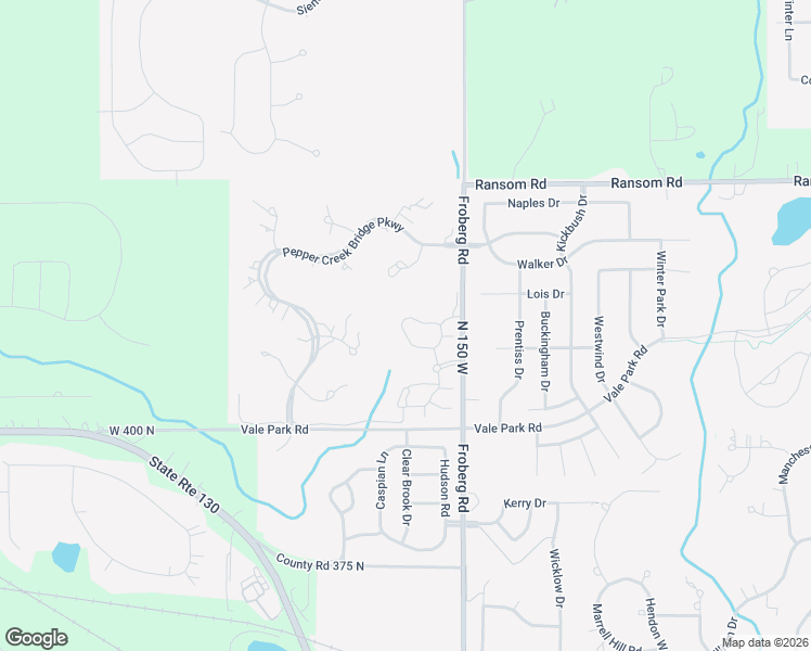 map of restaurants, bars, coffee shops, grocery stores, and more near Indian Summer Cir in Valparaiso