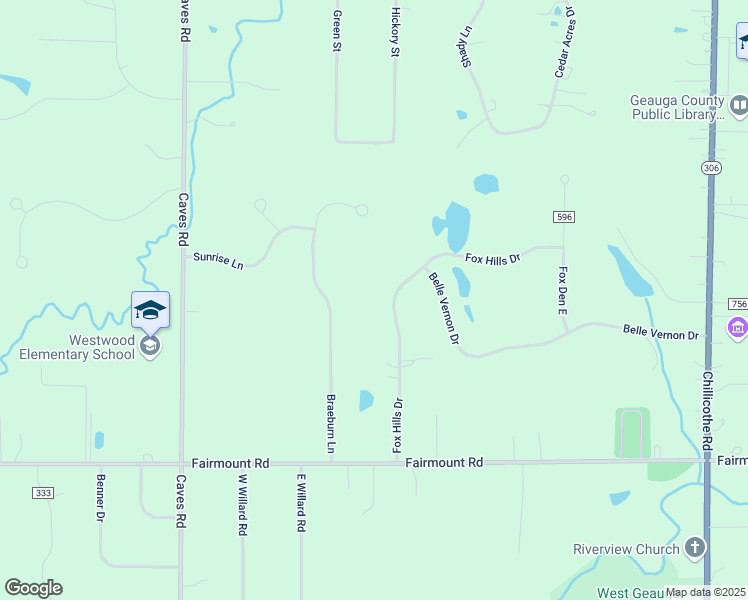 map of restaurants, bars, coffee shops, grocery stores, and more near 13648 Fox Hills Drive in Novelty